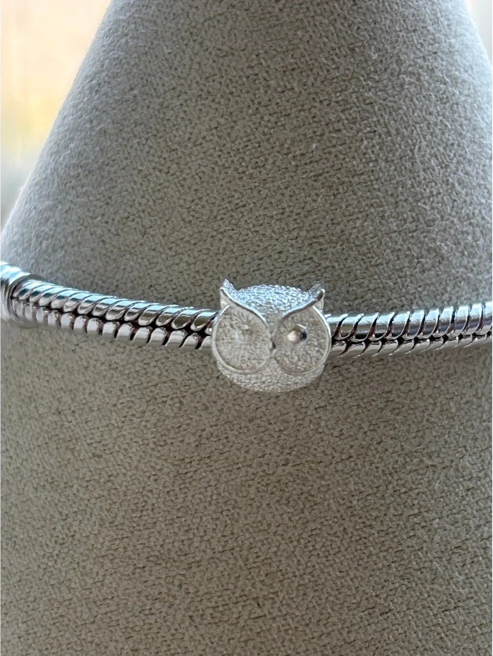 Pandora Mini Owl Charm Sterling Silver Bracelet Charm